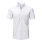 Cross-Border Lightweight Stretchy Plus-Size Men's Shirts, Wrinkle-Resistant Long-Sleeve Shirts, Amazon Cardigan Long-Sleeve Shirts for Men