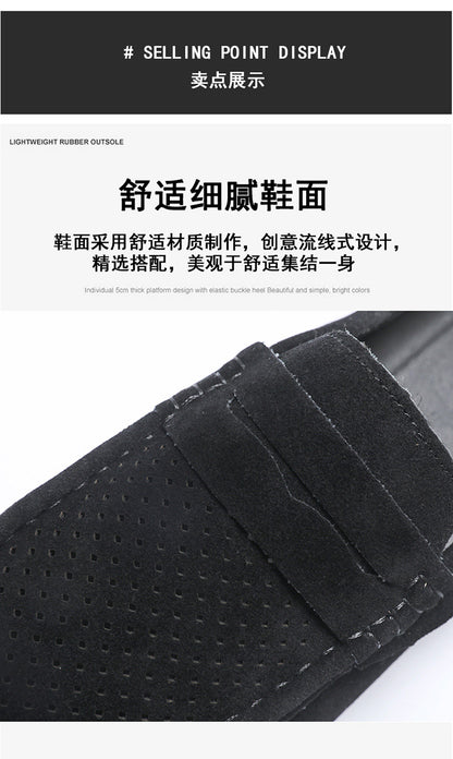 Men's Beanie Shoes, Half-Cup Breathable Toe-Toe Slip-Ons, Slip-On Half-Slippers, Men's Heelless Loafers for Men