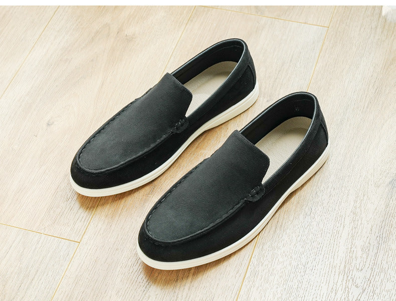 Cross-Border Popular Slip-On Suede Loafers Slip-On Slip-Ons Casual Fashion Beanie Shoes for Men Dropshipping