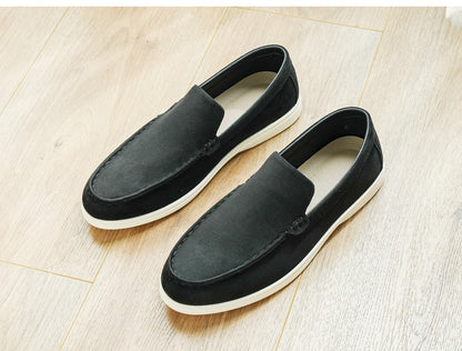 Cross-Border Popular Slip-On Suede Loafers Slip-On Slip-Ons Casual Fashion Beanie Shoes for Men Dropshipping
