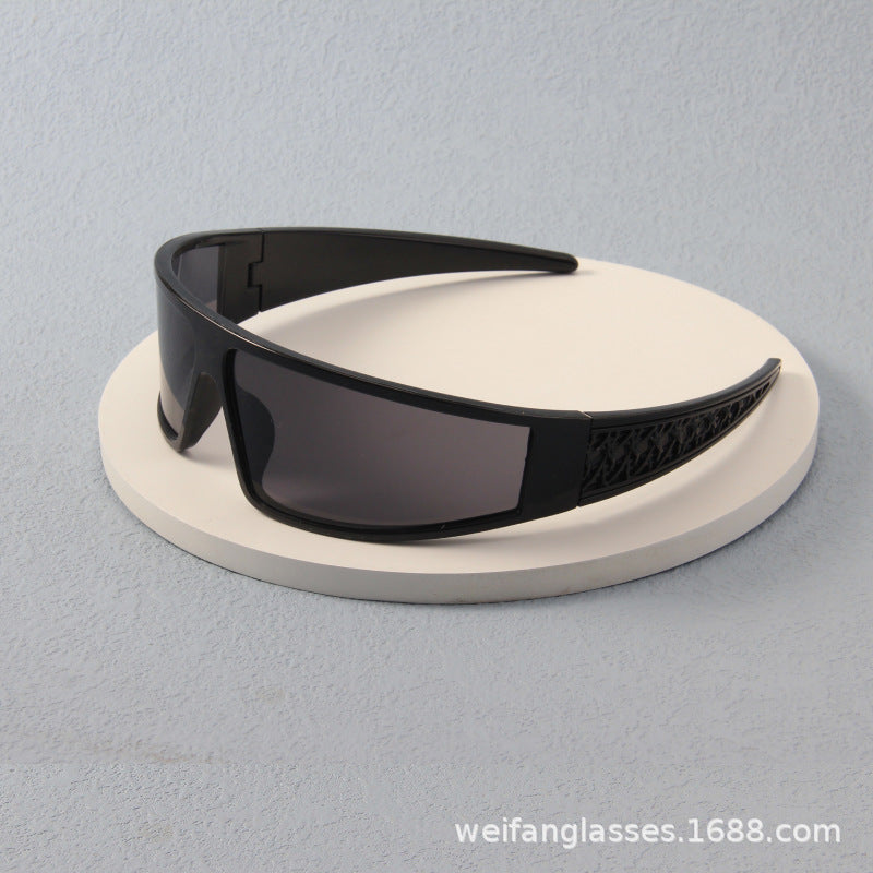 Hair Band Sunglasses Women's 2025 New High-end Sense European and American Niche Fashionable Distinctive Concave Style Windproof Riding Sunglasses