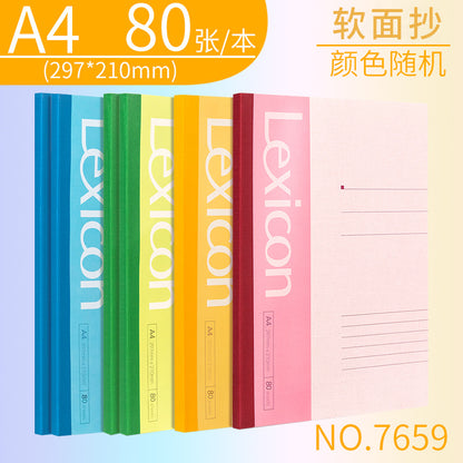 Deli Notebook B5 Large A4 Notepad Thickeneded Soft Copy A5 Simple Business Exercise Book Soft Surface Copy