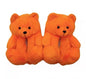 Cartoon Warm Teddy Bear Slippers Cute Little Bear Cotton Shoes Oversized Bear Indoor Home Shoes Winter Plush Wool Warm