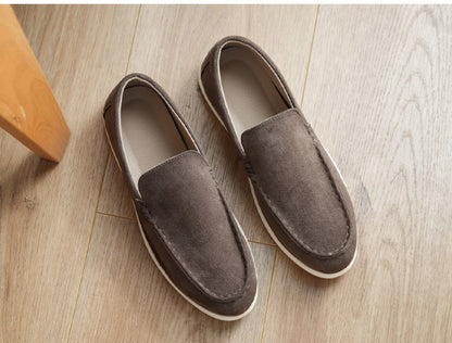 Cross-Border Popular Slip-On Suede Loafers Slip-On Slip-Ons Casual Fashion Beanie Shoes for Men Dropshipping