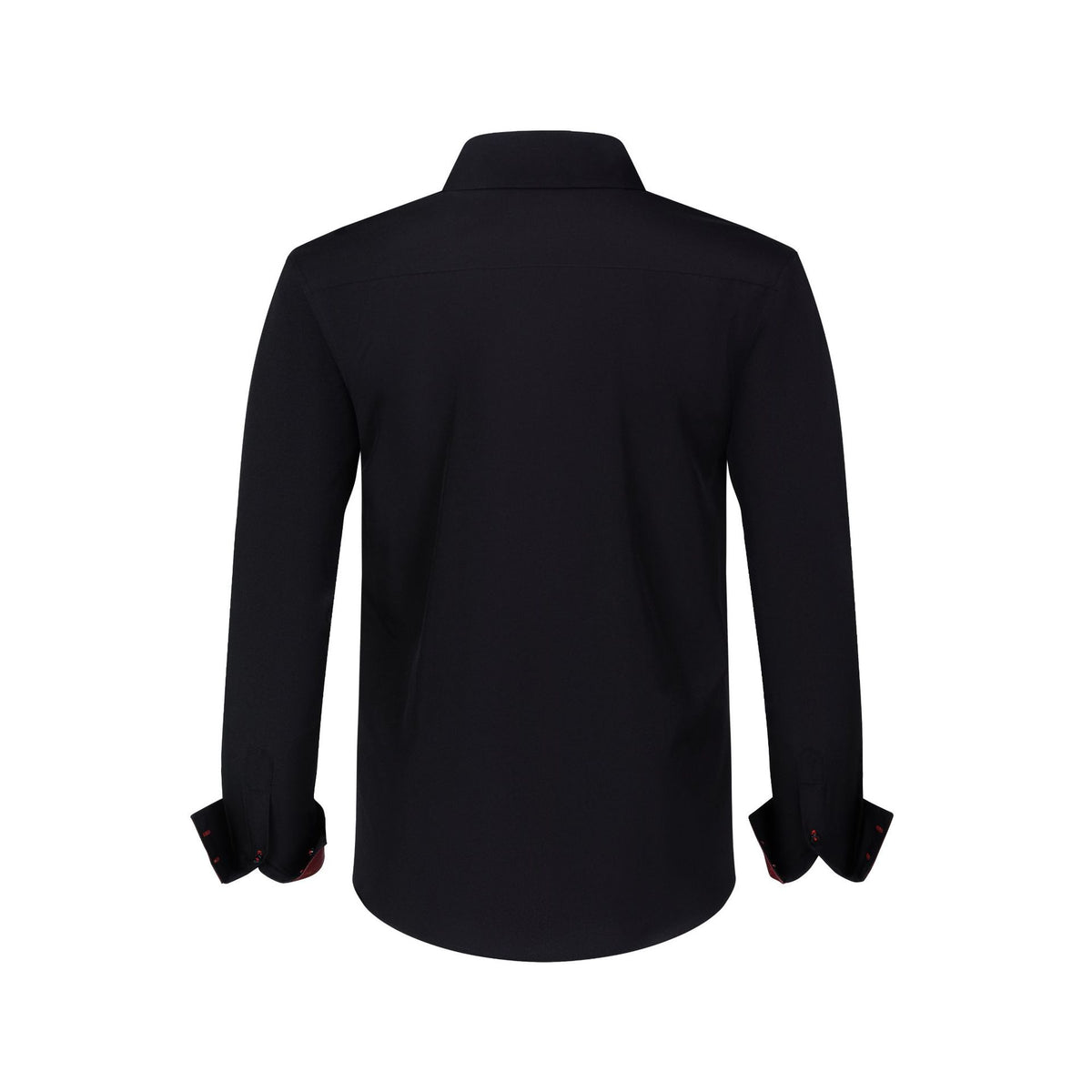 Cross-Border Four-Way Stretch Men's Shirt Polka Dot Color Matching Design Double-Breasted Shirt Men's Amazon Hot Style