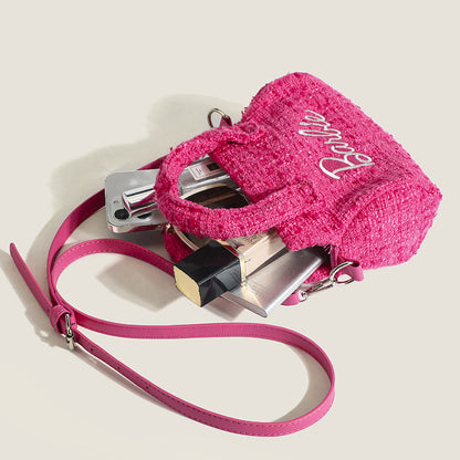Women’s Nizi Pillow Shoulder Bag – Stylish Pink Crossbody Handbag with Unique Niche Design