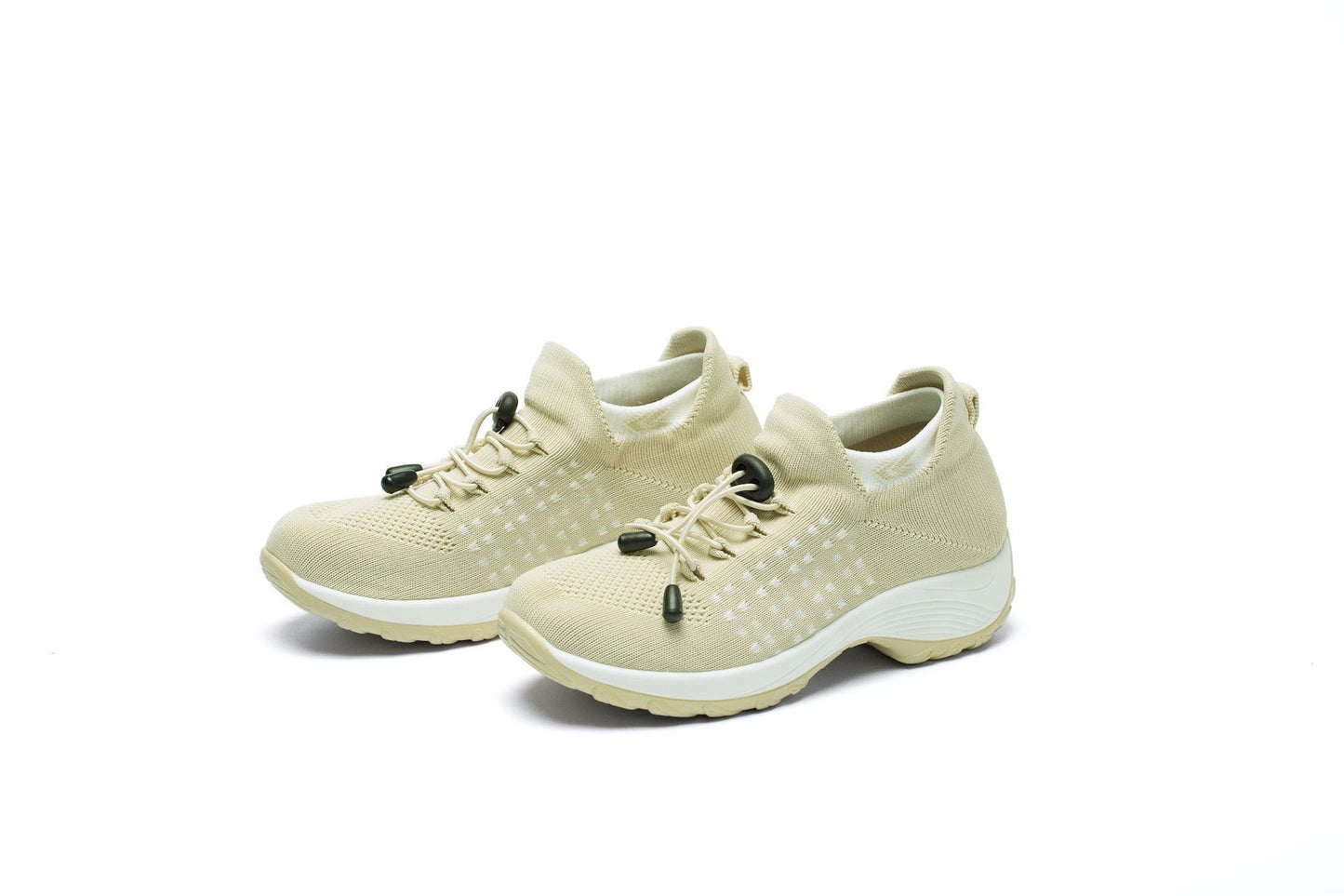 2025 Cross-Border New Large-Size Fly-Knit Mesh Shoes Trendy Mom Shoes Fashionable Sock Shoes Breathable Sports Women's Shoes