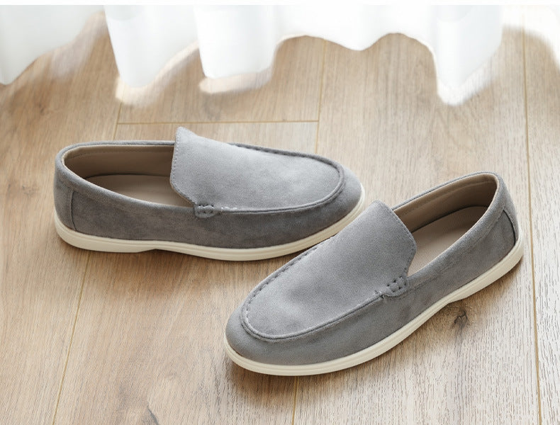 Cross-Border Popular Slip-On Suede Loafers Slip-On Slip-Ons Casual Fashion Beanie Shoes for Men Dropshipping