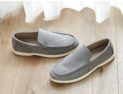 Cross-Border Popular Slip-On Suede Loafers Slip-On Slip-Ons Casual Fashion Beanie Shoes for Men Dropshipping