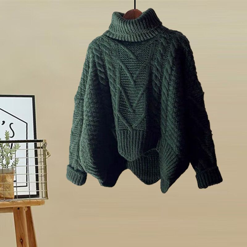 Autumn and Winter Women's Suit 2025 New Design High-Neck Knitted Sweater and Slimming Skirt Two-Piece Set