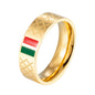 Cross-border stainless steel men's bracelet with red and green tape ring steel gold and black three color jewelry in stock wholesale