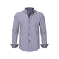 Cross-Border Four-Way Stretch Men's Shirt Polka Dot Color Matching Design Double-Breasted Shirt Men's Amazon Hot Style