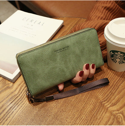 Lonny Women's Hand-Held Long Wallet Korean Style Handbag Multi-Functional Card Holder Mobile Phone Bag Coin Purse Women's Wallet