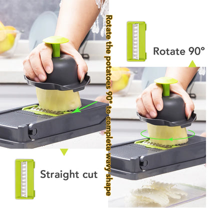 Multifunctional Vegetable Chopper & Grater – Manual Fruit, Potato, Cheese & Onion Slicer