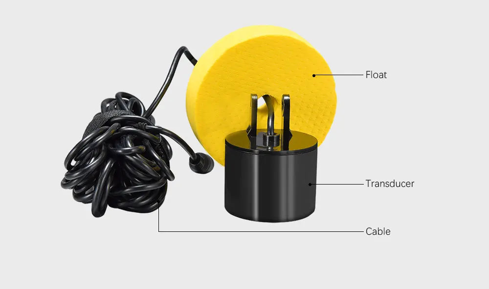 FFC1108-1 Portable Fish Finder – 100M Sonar Depth Alarm with 45° Coverage for Lake & Sea Fishing