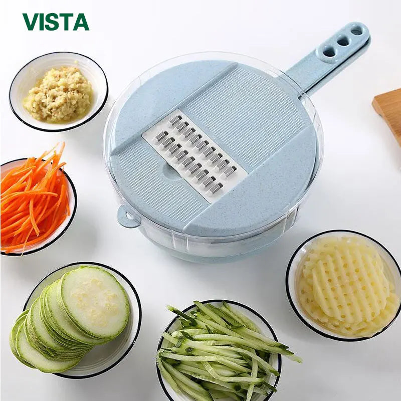 Multifunctional Vegetable Chopper & Grater – Manual Fruit, Potato, Cheese & Onion Slicer